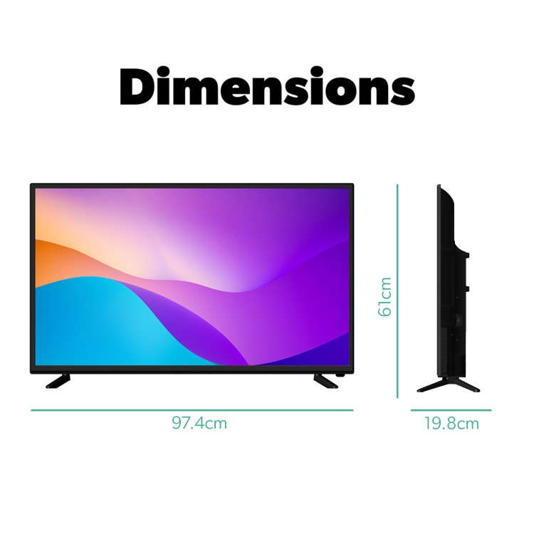 electriQ T2SMH 43 Inch LED 4K HDR Freeview Android Smart TV