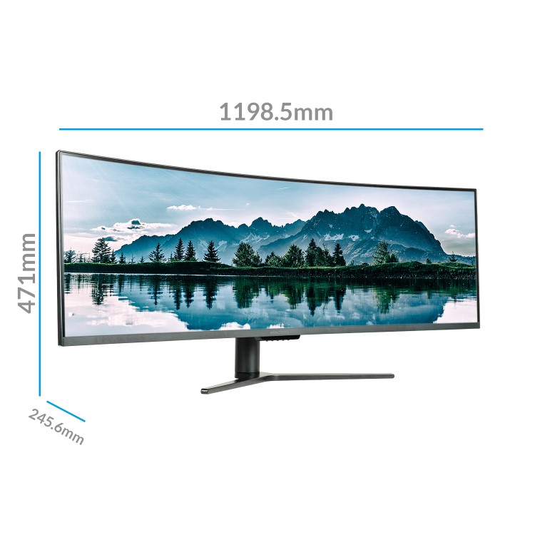 electriQ 49SUWD144FSHQ-V3 49" QLED Full HD 144Hz Super UltraWide Curved Gaming Monitor
