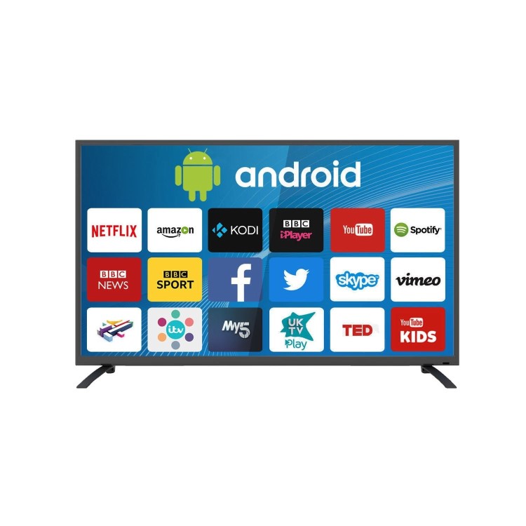 GRADE A2 - electriQ 55" 4K Ultra HD LED Smart TV with Android and Freeview HD