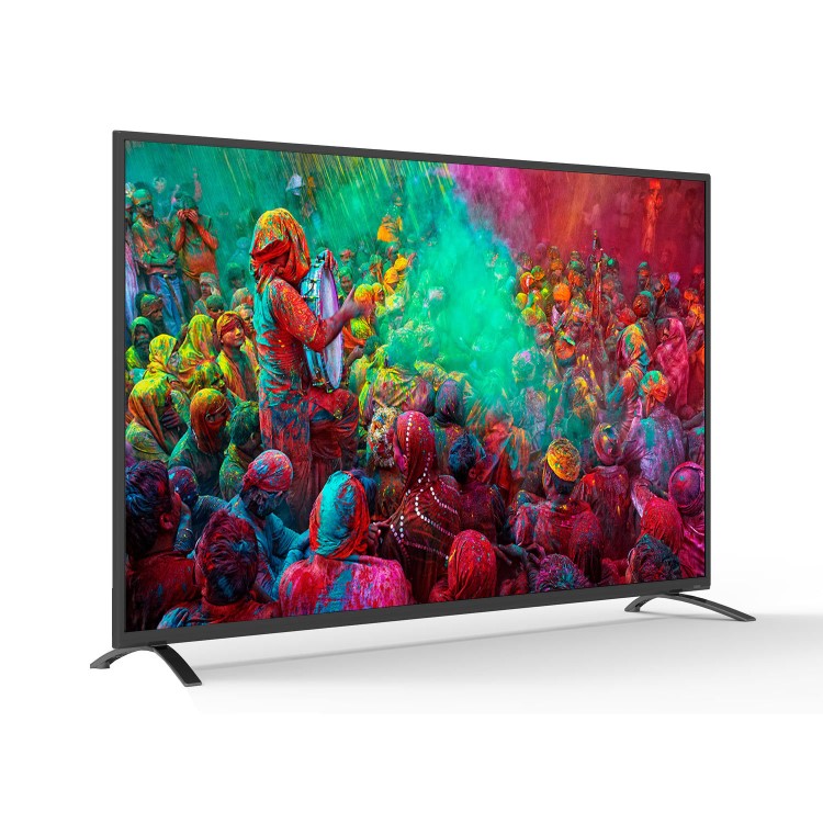 55inch QLED DTV Smart TV with leg stand normal speaker 6M60 board packed in wooden carton