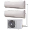 GRADE A1 - Multi-split 18000 BTU Inverter Air Conditioner system with single outdoor unit and two 9000 BTU indo