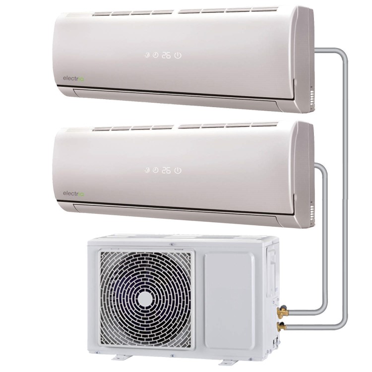 GRADE A1 - Multi-split 18000 BTU Inverter Air Conditioner with single outdoor unit and two 9000 BTU indoor units
