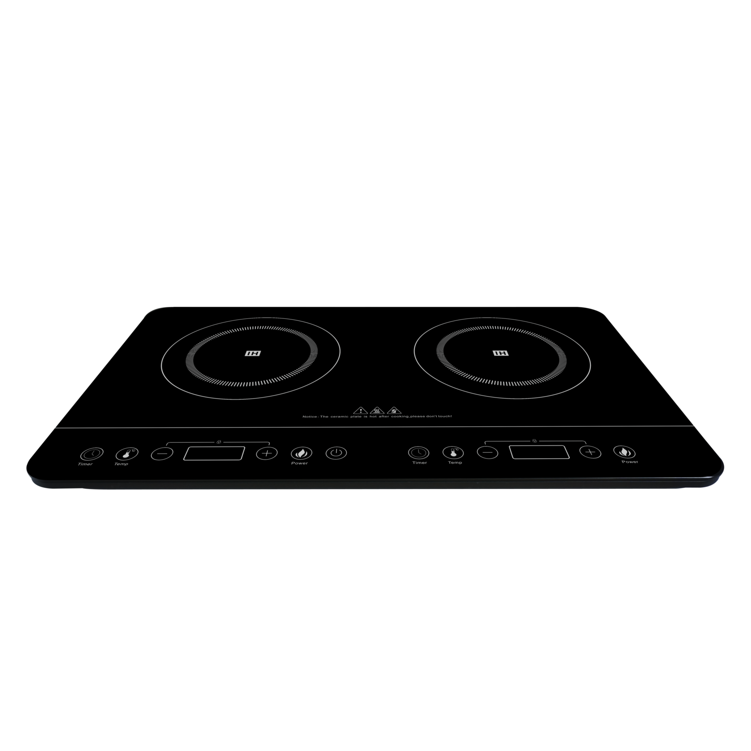 Twin Zone Digital Portable Induction Hob Table Top Hot Plate - Black