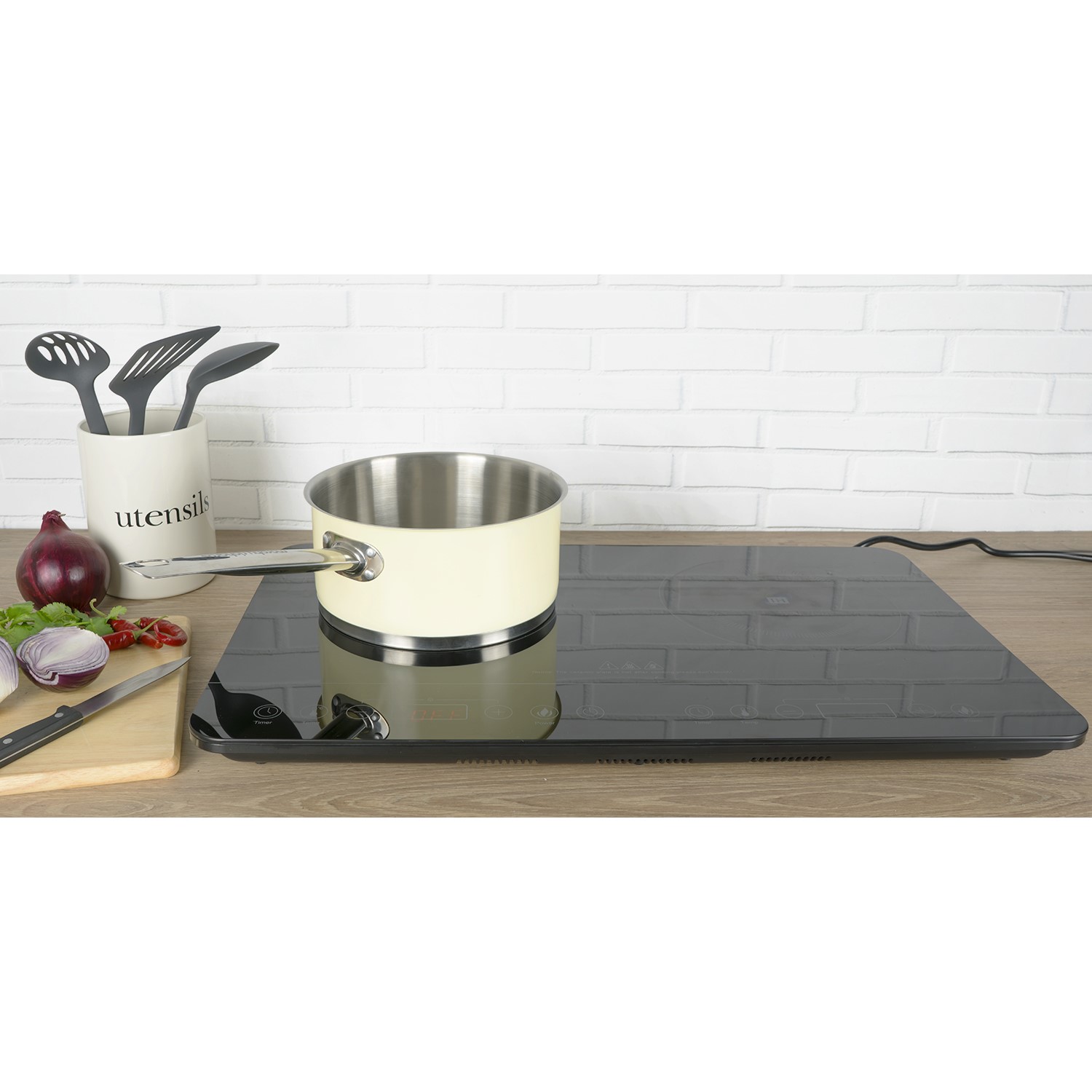 electriQ Portable Touch Control Dual Zone Induction Hob Black 2800W eBay