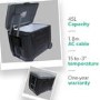 electriQ 45 Litre Portable Electric Coolbox with Wheels - Black