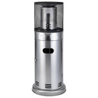 Refurbished electriQ Outdoor Gas Table Top Bullet Heater in Stainless Steel 