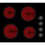 electriQ 60cm 4 Zone Ceramic Hob with Knob Controls