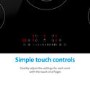 Refurbished electriQ eiqc77v3 77cm 5 Zone Touch Control Ceramic Hob