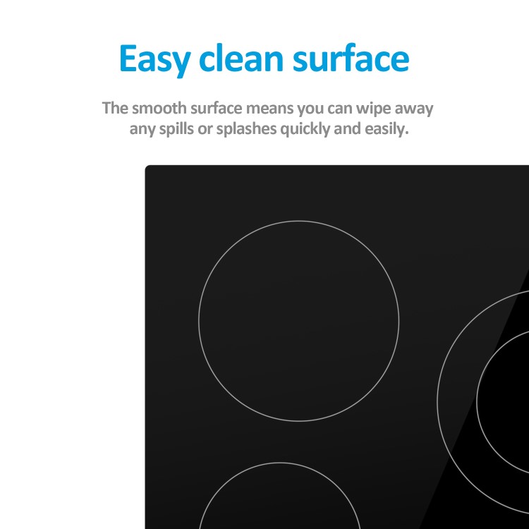 electriQ 77cm 5 Zone Touch Control Ceramic Hob
