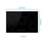 Refurbished electriQ eiqc77v3 77cm 5 Zone Touch Control Ceramic Hob