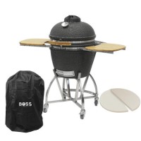 Refurbished Boss Grill The Egg XL - 22 Inch Ceramic Kamado Style Charcoal Egg BBQ Grill Refurbished Boss Grill The Egg XL - 22 Inch Ceramic Kamado Style Charcoal Egg BBQ Grill