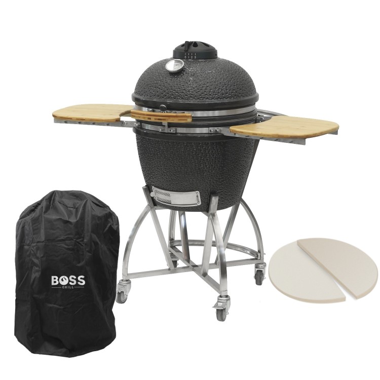 Refurbished Boss Grill The Egg XL - 22 Inch Ceramic Kamado Style Charcoal Egg BBQ Grill