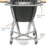 Refurbished Boss Grill The Egg XL - 22 Inch Ceramic Kamado Style Charcoal Smoker BBQ Grill