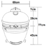 Refurbished Boss Grill The Egg XL - 22 Inch Ceramic Kamado Style Charcoal Egg BBQ Grill