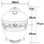 Refurbished Boss Grill eiqeggxl The Egg XL 22 Inch Ceramic Kamado Style Charcoal Egg BBQ Grill