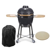 Boss Grill The Egg XL - 22 Inch Ceramic Kamado Style Charcoal Egg BBQ Grill - with Free Cover & Pizza Stone Boss Grill The Egg XL - 22 Inch Ceramic Kamado Style Charcoal Egg BBQ Grill - with Free Cover & Pizza Stone
