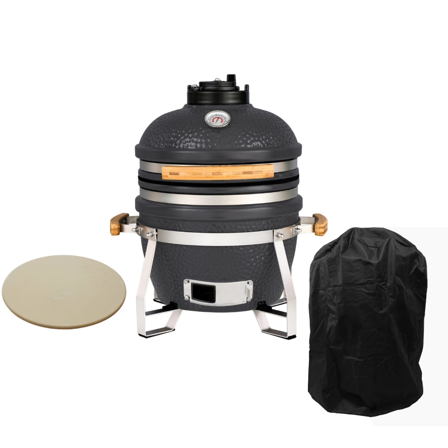 Boss Grill The Egg XS – 15 Inch Ceramic Kamado Style Charcoal Smoker BBQ Grill