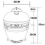 Refurbished Boss Grill The Egg XS - 15 Inch Ceramic Kamado Style Charcoal Smoker BBQ Grill