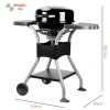 Boss Grill EIQELECBBQBLACK Compact Electric BBQ Grill With Cover - Black         