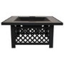 Refurbished electriQ Square Wood Burning Fire Pit with Tiled Rim