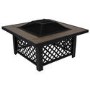 Refurbished electriQ Square Wood Burning Fire Pit with Tiled Rim