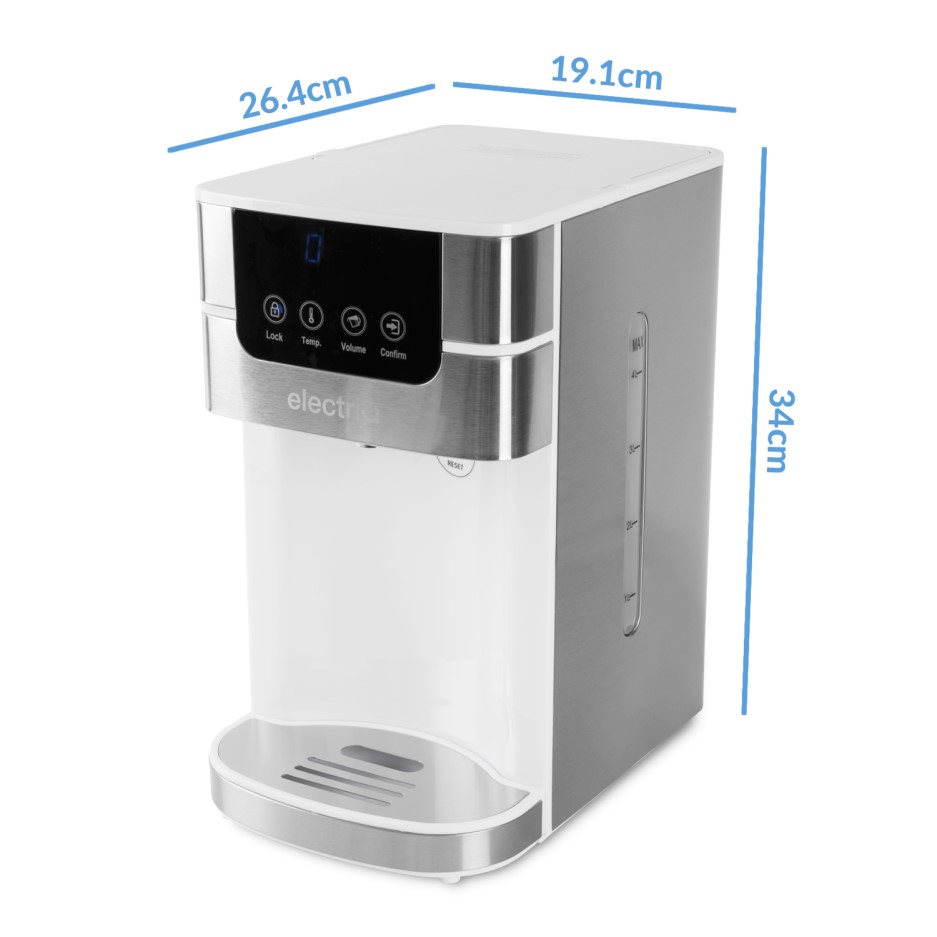 electriq 4L Instant Hot Water Dispenser in White eiqhwd4w Appliances