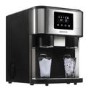 Refurbished electriQ eiqicecm Countertop Ice Maker With Ice Crusher and Water Dispenser Stainless Steel/Black