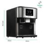 Refurbished electriQ eiqicecm Countertop Ice Maker With Ice Crusher and Water Dispenser Stainless Steel/Black