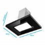 Refurbished electriQ 90cm Island Cooker Hood LED Panel With Glass - Black