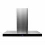 Refurbished electriQ 90cm Island Cooker Hood LED Panel With Glass - Black