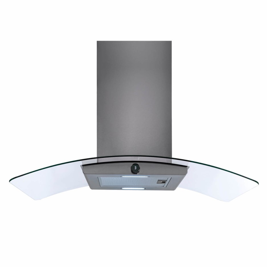 electriQ 100cm Island Premium Cooker Hood in Stainless Steel