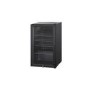 GRADE A2 - electriQ 128 Can Capacity Drinks Fridge Black With Glass Front