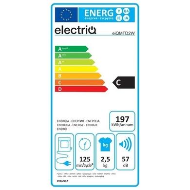 Refurbished electriQ eiqmtd2w Freestanding & Wall Mountable Vented 2.5KG Tumble Dryer White