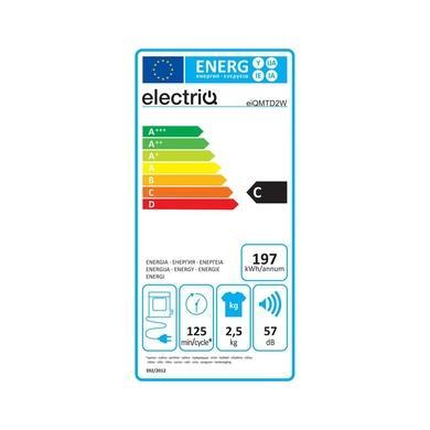 Refurbished electriQ eiqmtd2w Freestanding & Wall Mountable Vented 2.5KG Tumble Dryer White