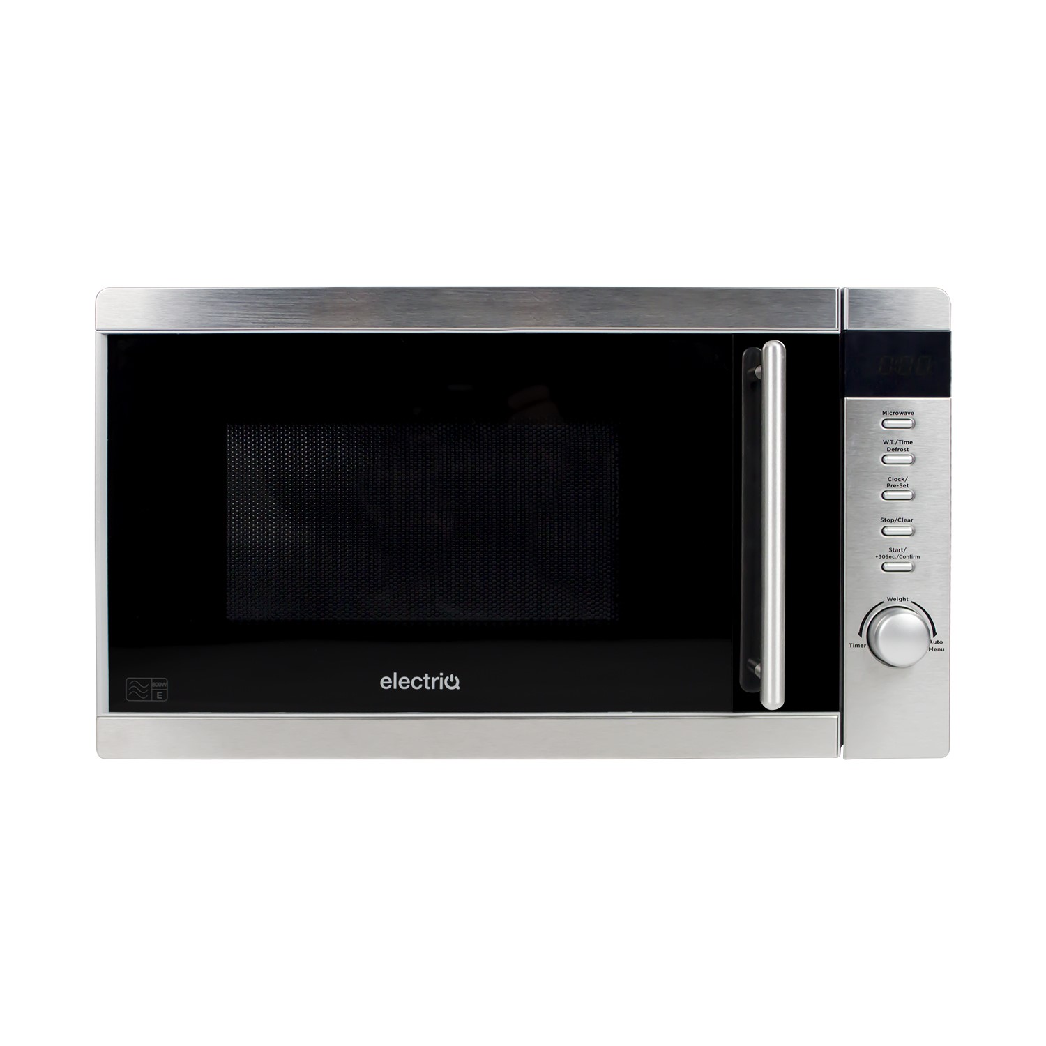 electriQ Solo Microwave - Freestanding - 800W - 20L - Stainless Steel