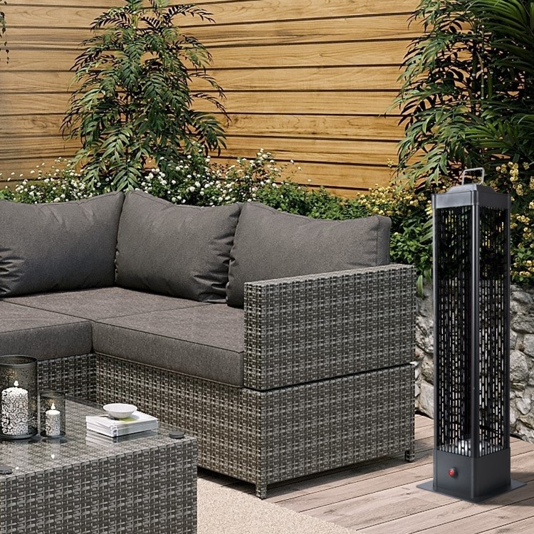 Refurbished electriQ Portable Electric Patio Heater 1500W - 80cm