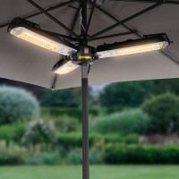 electriQ Outdoor Overhead Parasol Heater - Black