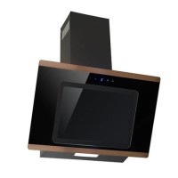 Refurbished electriQ eiqsrg60 60cm Sloping Black and Rose Gold Cooker Hood