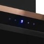 Refurbished electriQ eiqsrg60 60cm Sloping Black and Rose Gold Cooker Hood