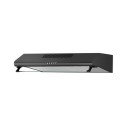 eiqtmvisorbl electriQ 60cm Top & Rear Venting Visor Cooker Hood - Black