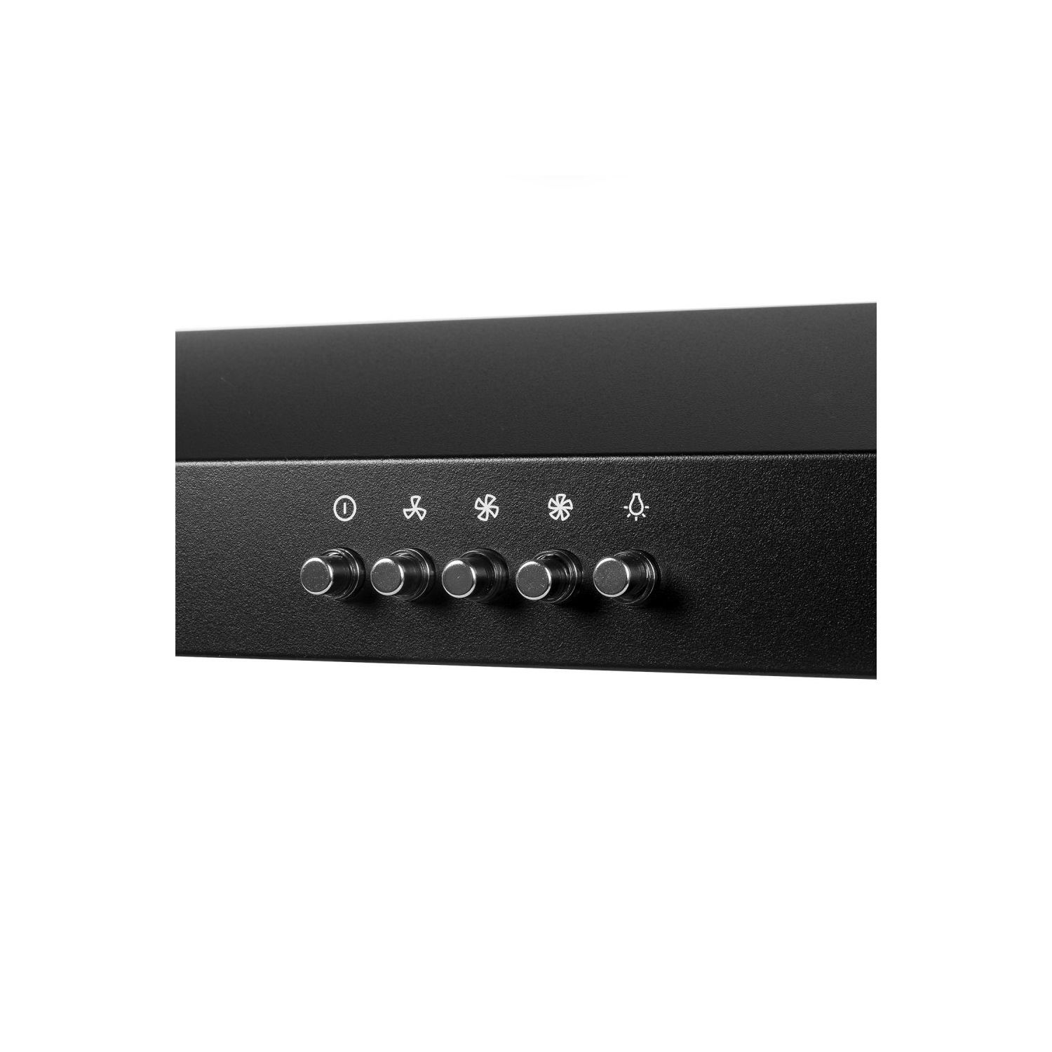 electriQ 60cm Visor Cooker Hood Black eiqtopvblack Appliances Direct