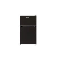 GRADE A3 - electriQ 86 Litre Under Counter Freestanding Fridge Freezer 60/40 Split  - Black