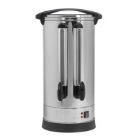 electriQ 25L Double Tap Tea & Coffee Catering Urn - Stainless Steel