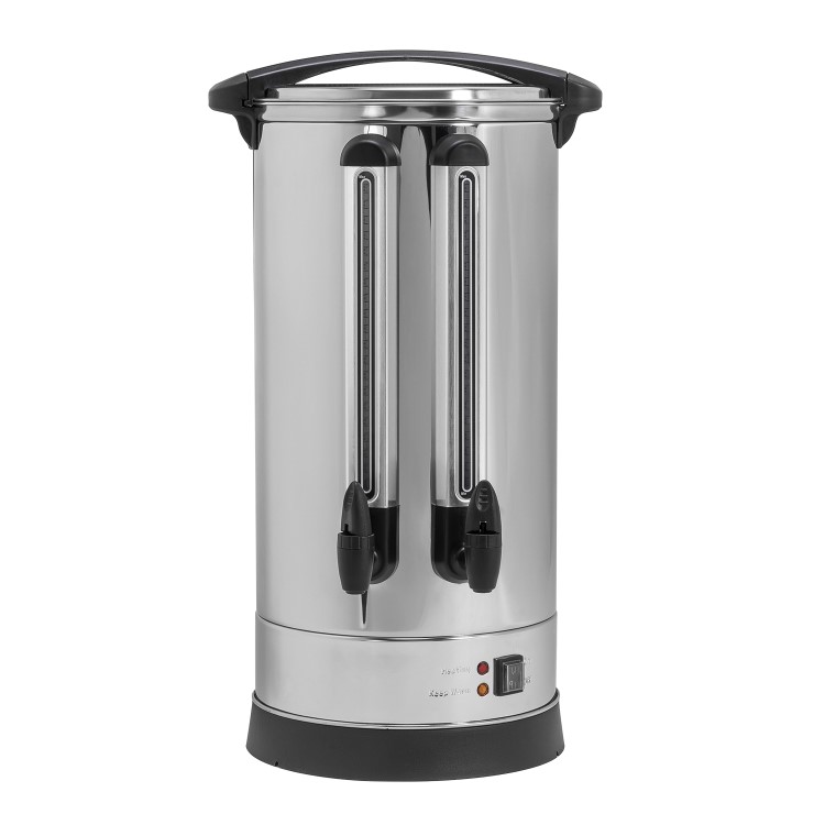electriQ 25L Double Tap Tea & Coffee Catering Urn - Stainless Steel