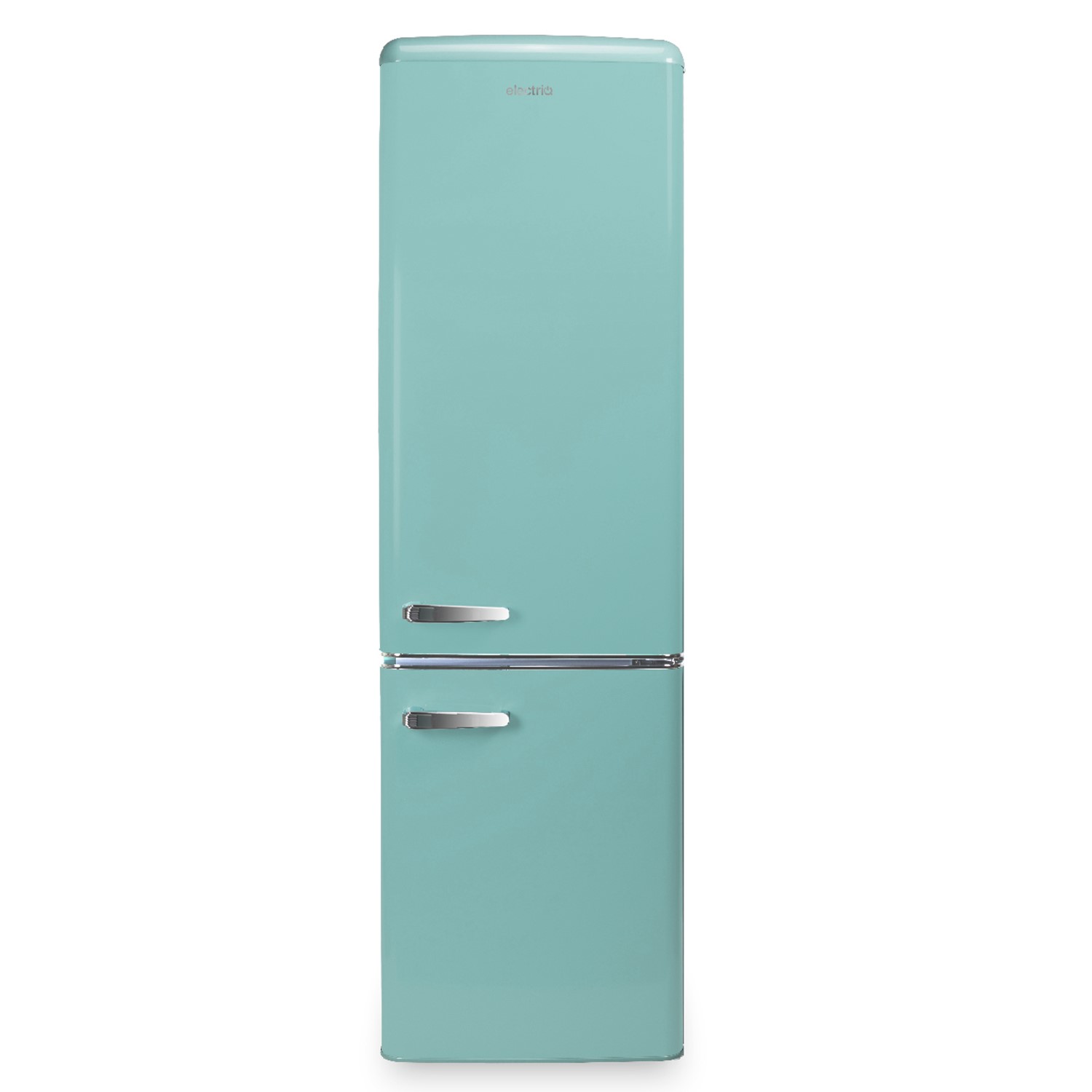 Refurbished electriQ eq6040retroblue Freestanding 244 Litre 60/40 Retro Fridge Freezer Blue