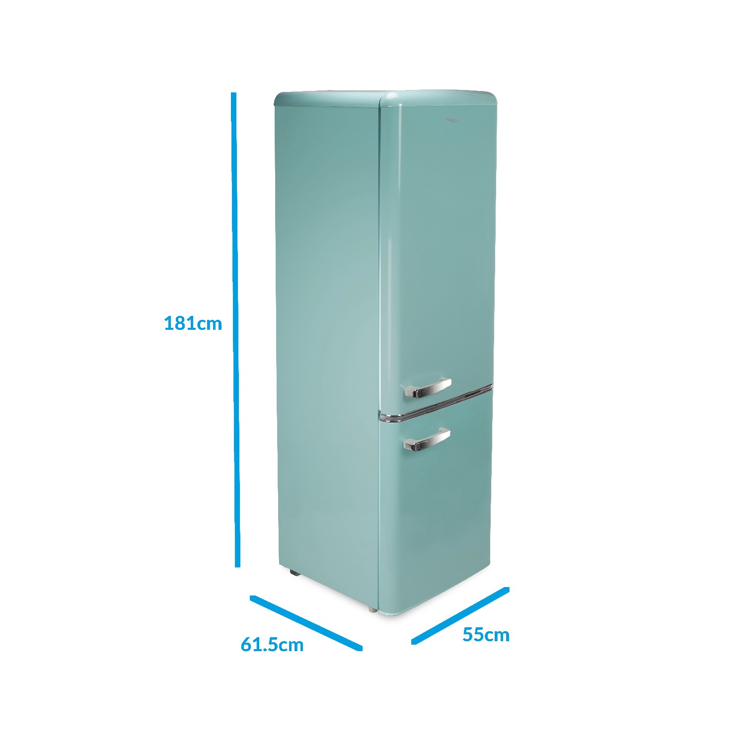 Electriq 60 40 Retro Freestanding Fridge Freezer Blue Eq6040retroblue Appliances Direct