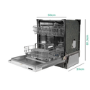 electriQ Integrated Dishwasher - White control panel