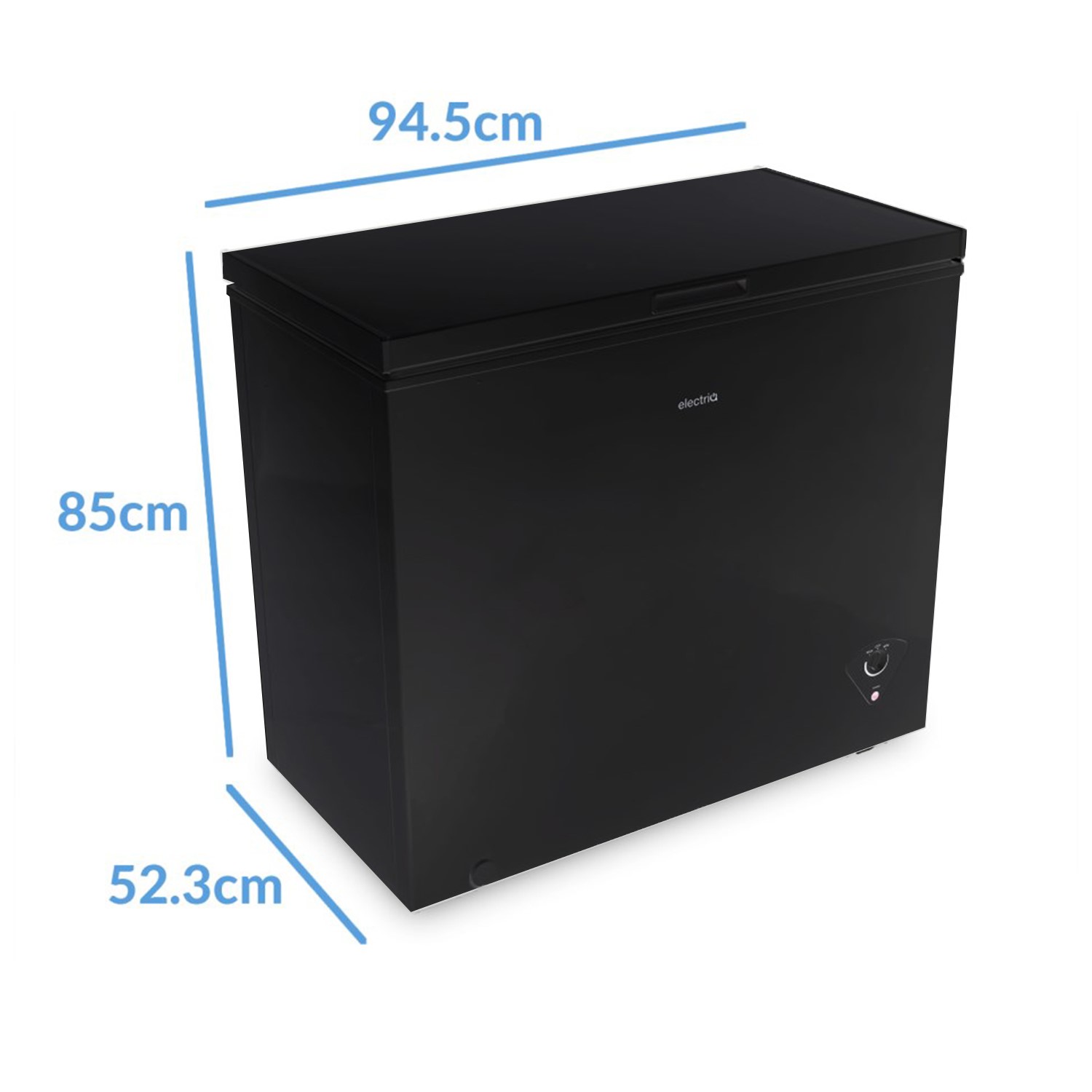 electriQ 198 Litre Chest Freezer Black eqchestmb198black Appliances
