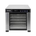 A2/eqddss Refurbished electriQ Commercial Digital Food Dehydrator & Dryer with 6 Shelves and 48 Hour Timer Stainless Steel