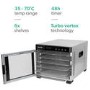 Refurbished electriQ Commercial Digital Food Dehydrator & Dryer with 6 Shelves and 48 Hour Timer - Stainless Steel